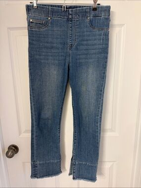 Liverpool Skinny Crop Pull On Jeans Women's Size 8 Blue Medium Wash Denim